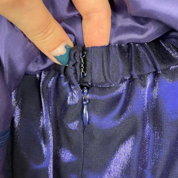 NWT Alex Evenings Woman's Sz 4 Petite 2 Piece Blue‎ Purple Set Maxi Skirt Set - Picture 7 of 9